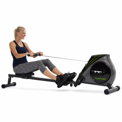 Rameur Tunturi cardio fit r20 - pliable - rameur avec 4 niveaux de résistance - rameur pour la maison - pliable