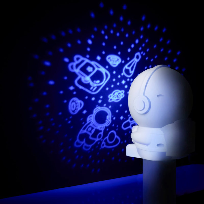 Grundig projecteur d'étoiles astronaute - projecteur d'étoiles à changement de couleur avec rotation à 360 degrés - lampe étoile avec câble USB-C - lampe de projecteur utilisation intérieure - design astronaute