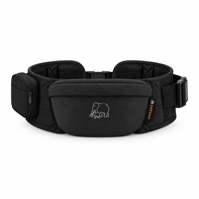 Deryan pack basic porte-hanche - siège de hanche pour bébé tout-petit - porte-bébé noir