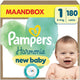 Couches Pampers Harmony taille 1, 180 couches, 2kg-5kg