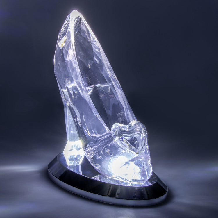 Lampe 3D Paladone Cendrillon en Verre - Lampe Princesse Disney sous Licence Officielle, 19 cm, Alimentée par USB ou Batterie -