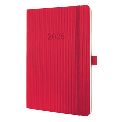 Agenda hebdomadaire Sigel 2026 conceptum - format A5 - rouge - couverture souple - si-c2634