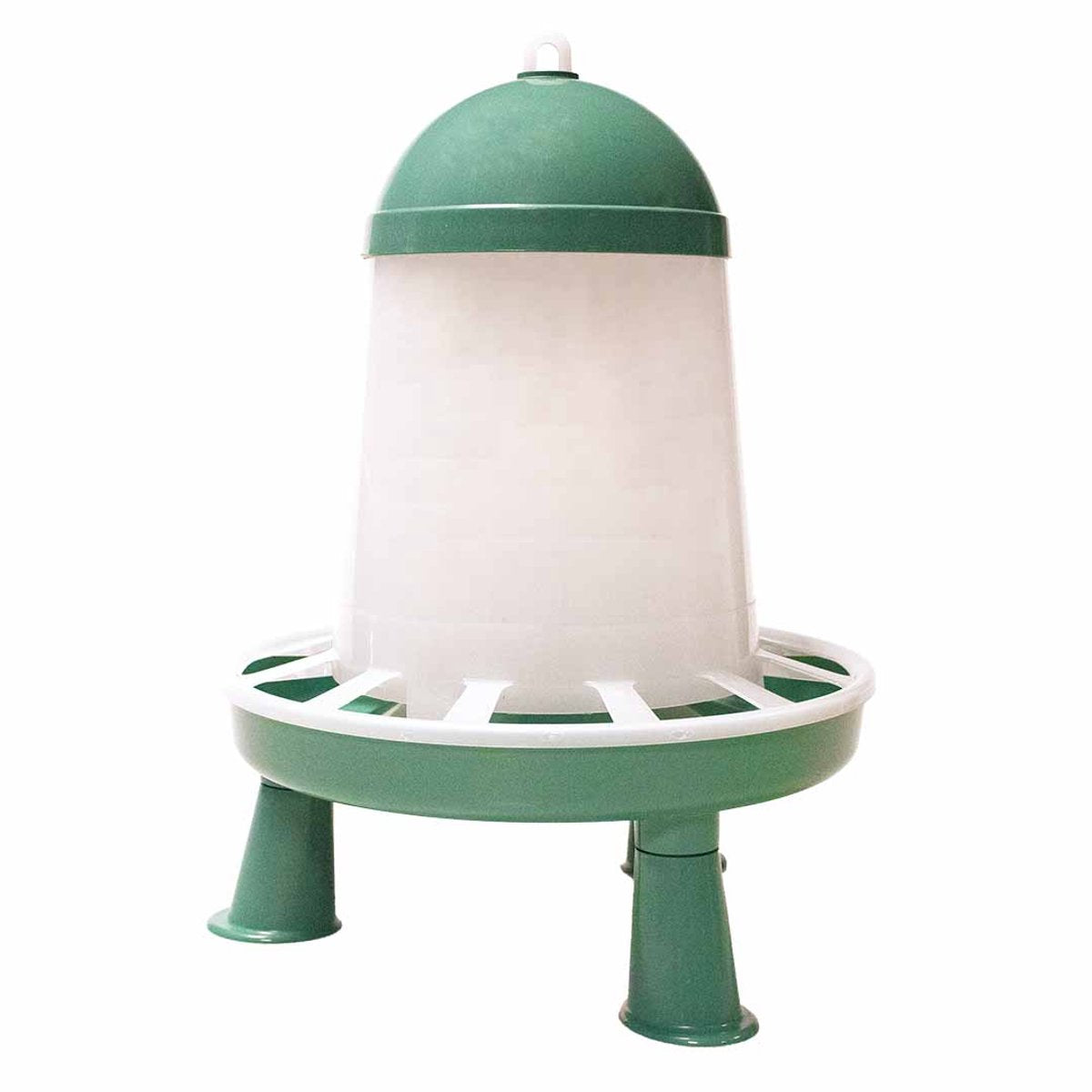Duvo plus mangeoire à dîner avec pattes eco pour volaille 6kg-7l vert transparent