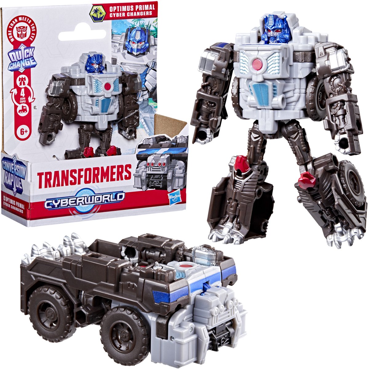 Transformers cyberworld - cyber changeurs optimus primal - figurine articulée
