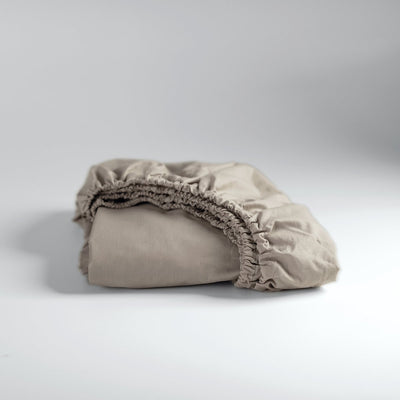 Cendrillon - week-end - drap-housse - jusqu'à 25 cm de hauteur de matelas - 200x210 cm - taupe