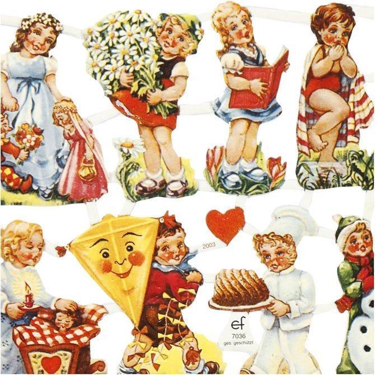 Creativ Company Vintage Pictures Enfants nostalgiques, 2 feuilles