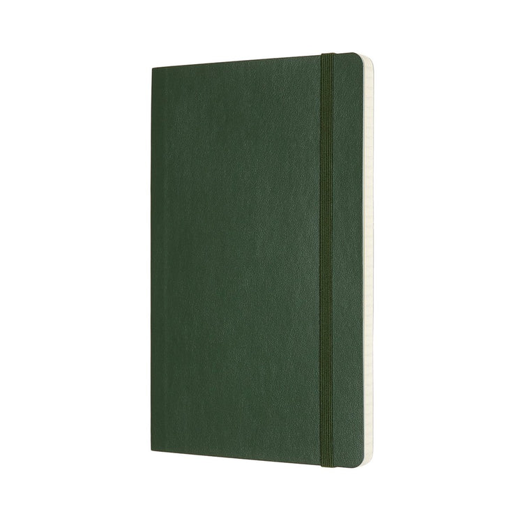 Carnet classique Moleskine - grand - couverture souple - à carreaux - vert myrte