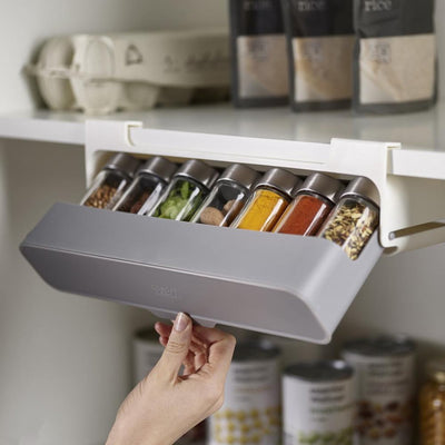 Joseph Joseph Organisateur d'armoires de cuisine Étagère à épices pour étagère sous la cuisine - extensible - autocollante