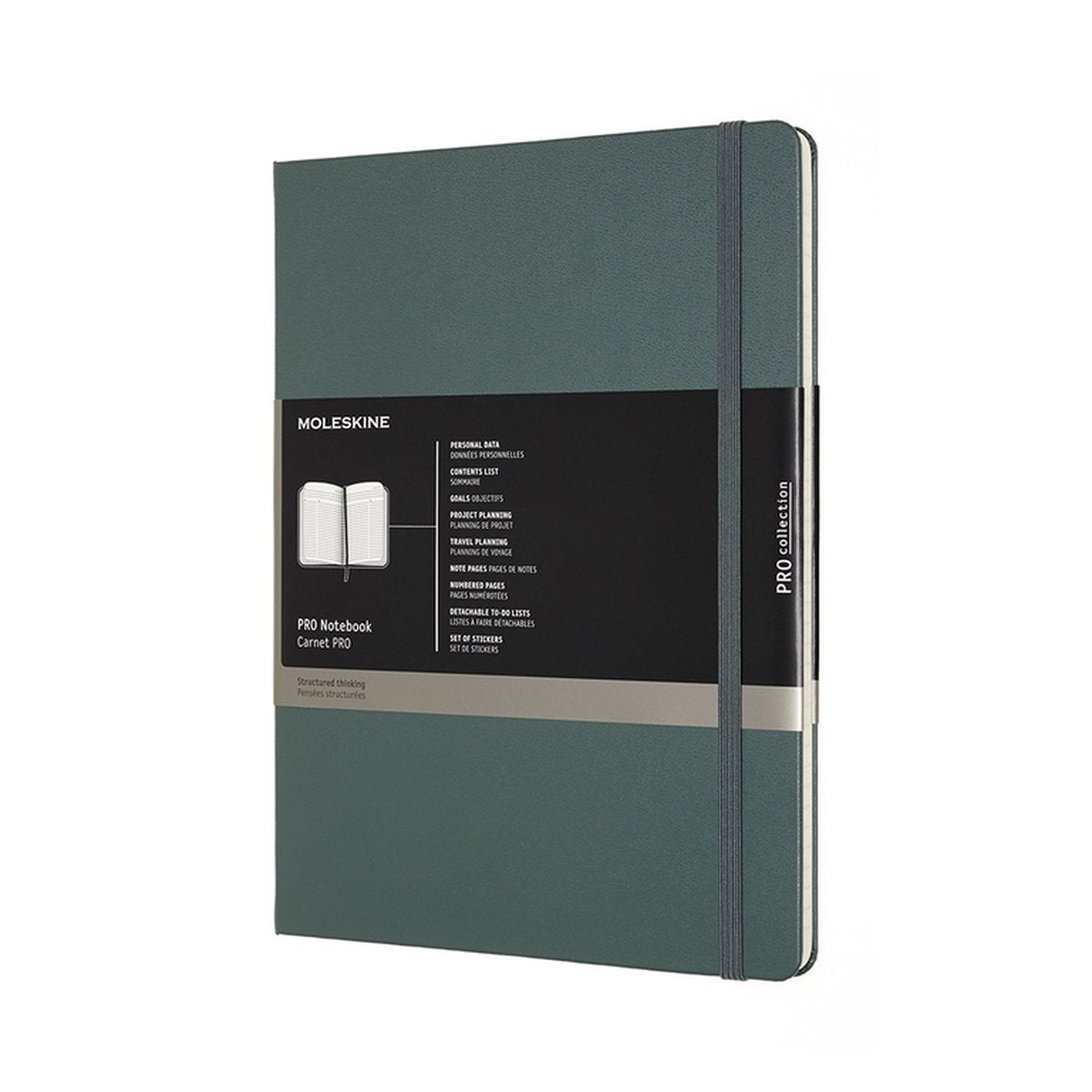 Carnet professionnel Moleskine - extra large - couverture rigide - vert forêt