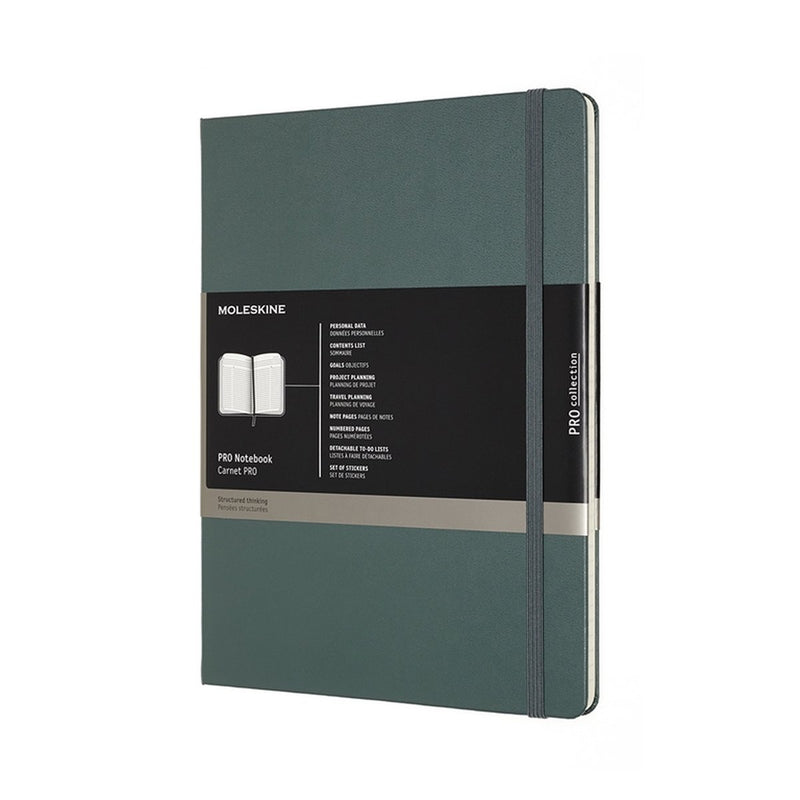 Carnet professionnel Moleskine - extra large - couverture rigide - vert forêt
