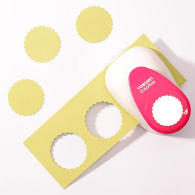 Vaessen creative punch - poinçon figure - cercle festonné - ø 3,8 cm