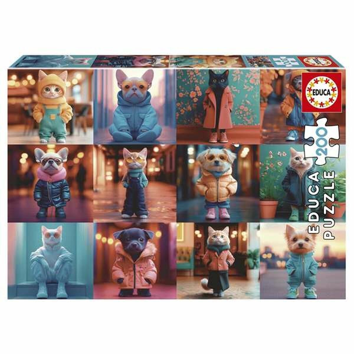 Educa - puzzle - animaux de la mode 200 pièces