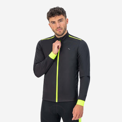 Rogelli Core Veste de cyclisme hiver - homme - noir jaune fluo - xl