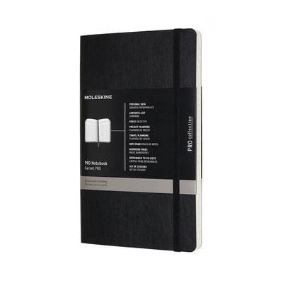 Carnet professionnel Moleskine - grand - couverture souple - noir