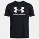 Under Armour UA Sportstyle Logo Update SS-BLK Chemise de sport pour hommes - Noir - Blanc