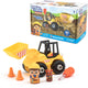 Ressources d'apprentissage bulldozer jouets éducatifs conception copains de boulon de forage. - 3+
