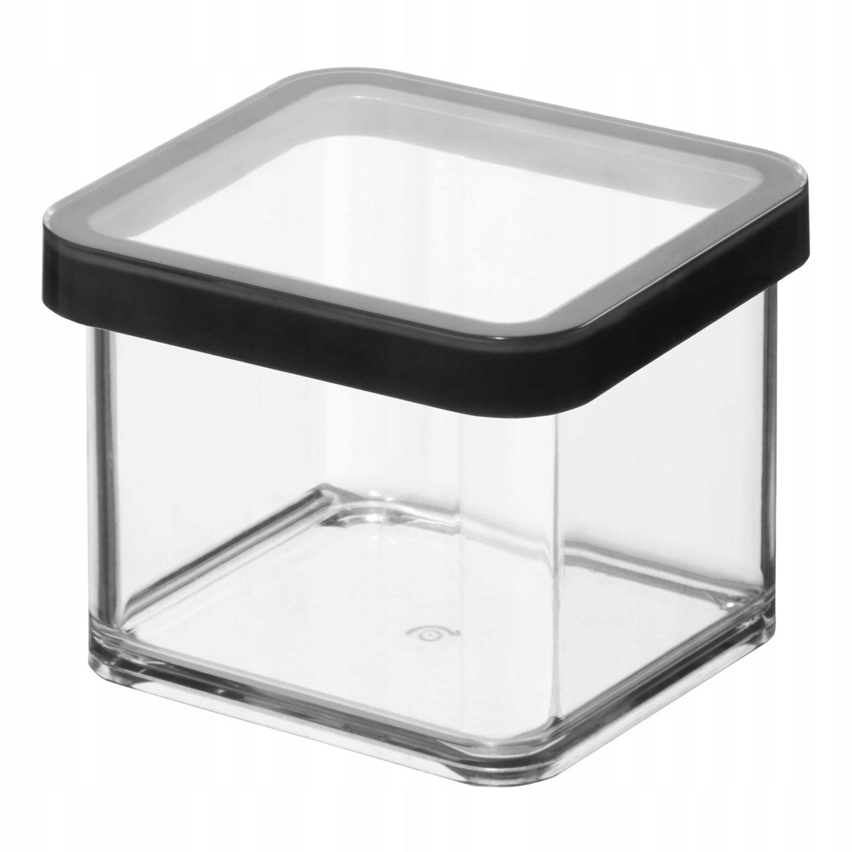 Rotho loft boîte de rangement 10x10x7,2 cm 0,5l noir transparent
