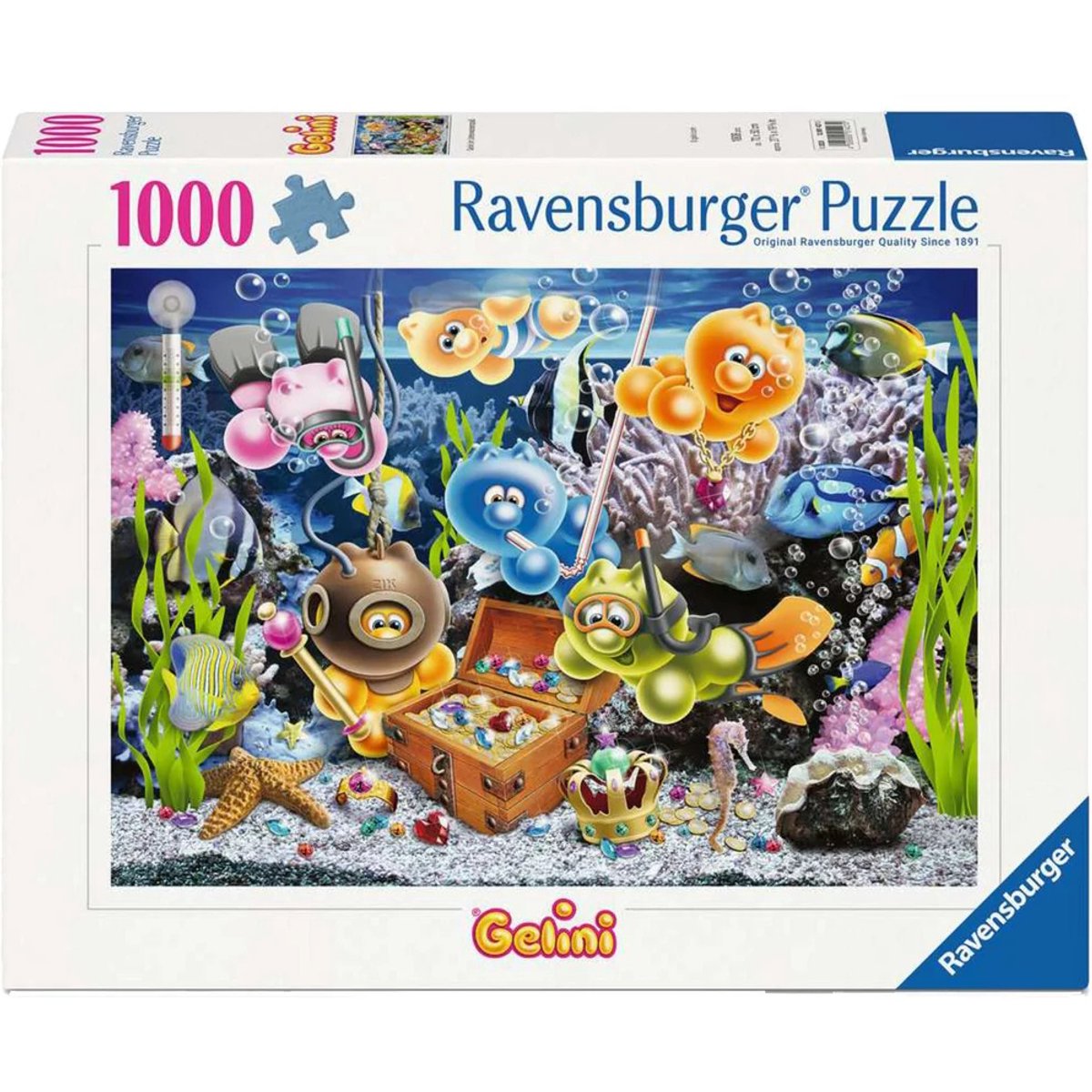 Ravensburger puzzle Gelini amusant sous-marin 1000 pièces dessin animé.