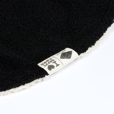 D d home i love happy cats - anneleen bru - maeve - couverture ronde 50x50x1cm noir et blanc