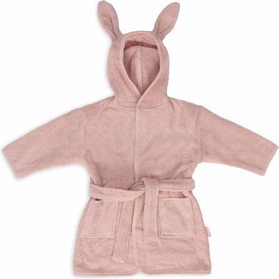 Jollein - peignoir bébé éponge 1-2 ans - peignoir enfant avec capuche - églantine