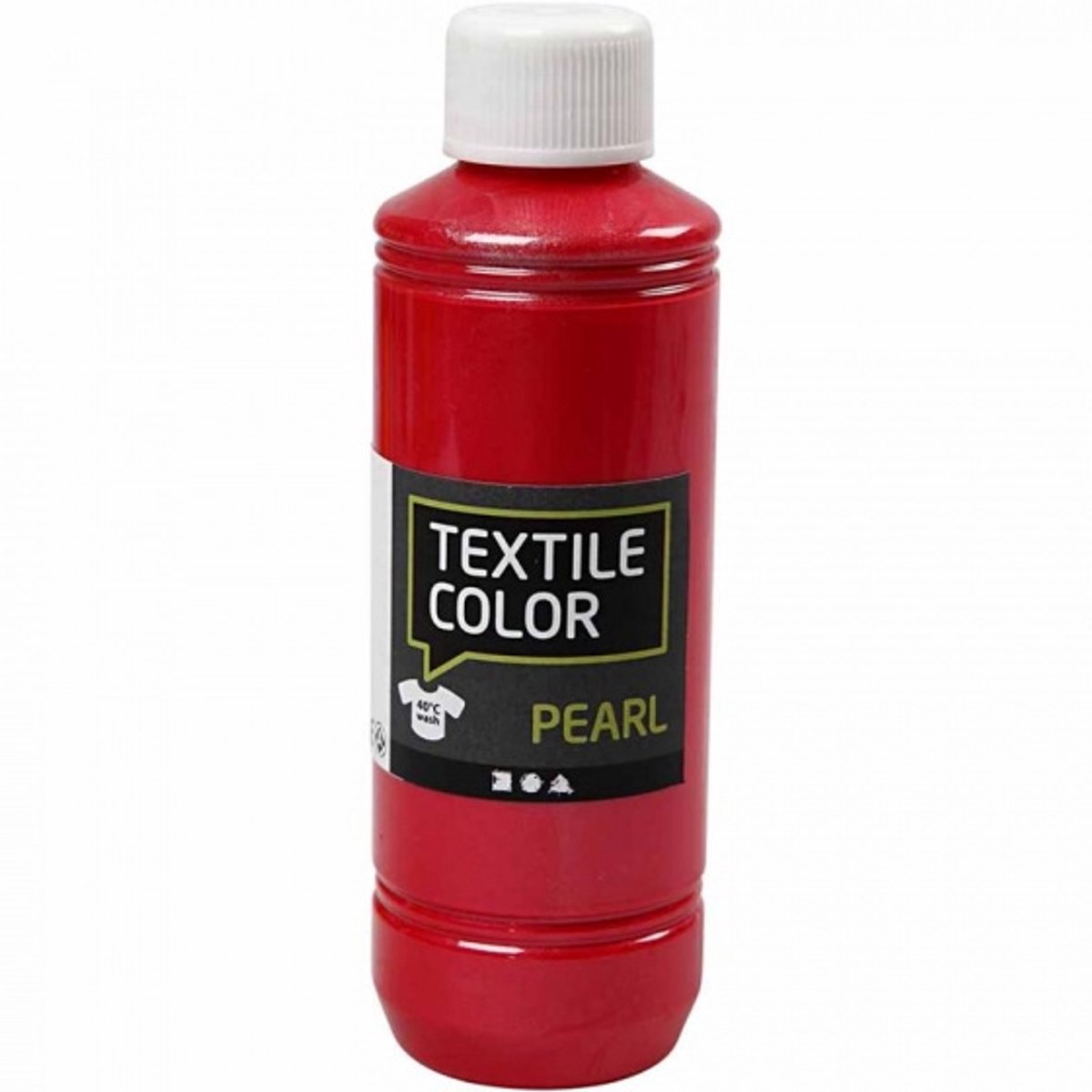 Couleur textile Creativ company, nacre, rouge, 250 ml 1 bouteille