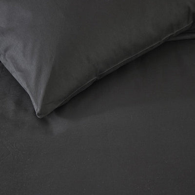 Parure housse de couette 1 personne week-end Cendrillon 135x200cm coton noir + 1 taie 60x70