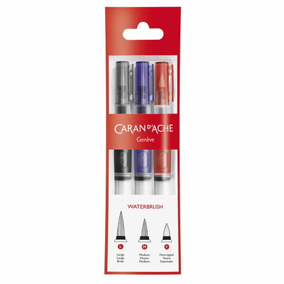 Carand'ache brosse avec réservoir d'eau - caran d'ache - 3 pièces