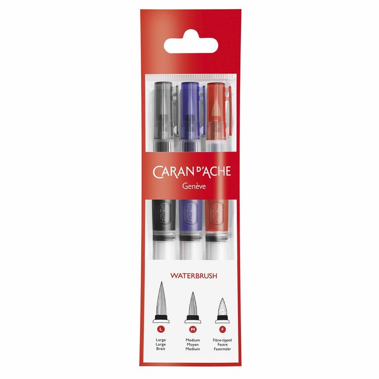 Carand'ache brosse avec réservoir d'eau - caran d'ache - 3 pièces