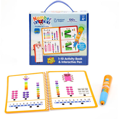 Ressources d'apprentissage blocs de numéros de points chauds 1 à 10 stylo interactif pour livre d'activités. - 3+