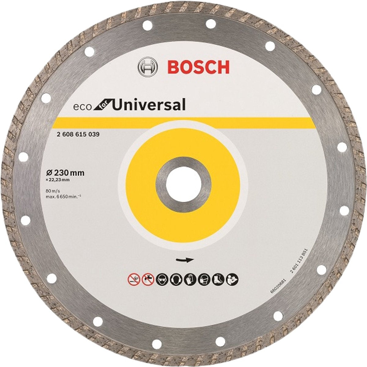 Lame de scie diamantée turbo Bosch 230 mm universelle