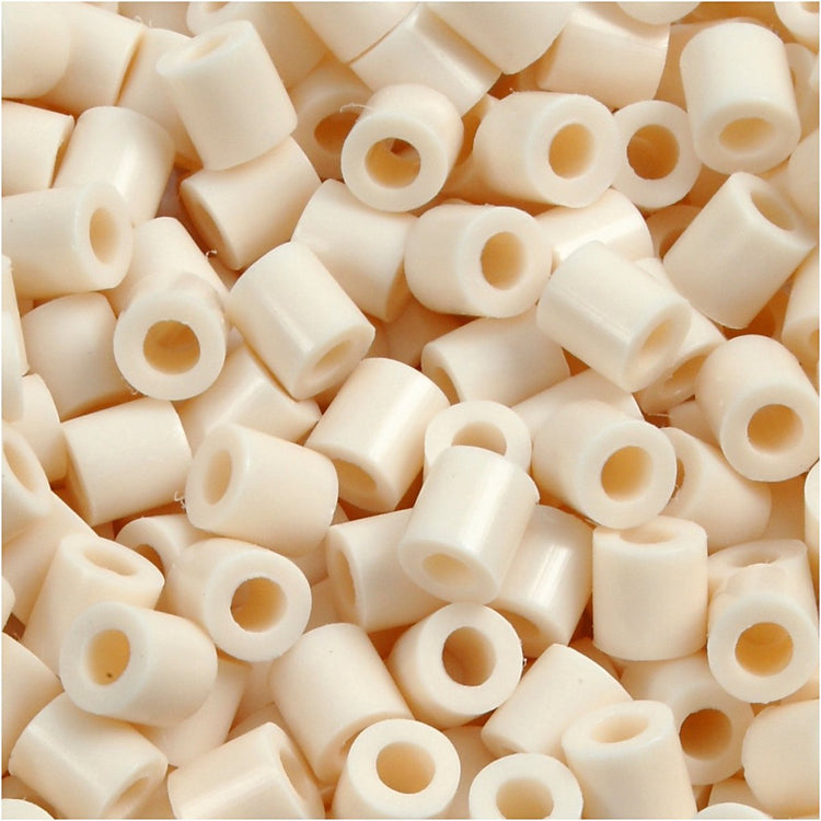 Perles à repasser Nabbi, dim. 5x5 mm, diamètre intérieur 2,5 mm, moyen, beige clair (32251), 6000 pièces 1 boîte