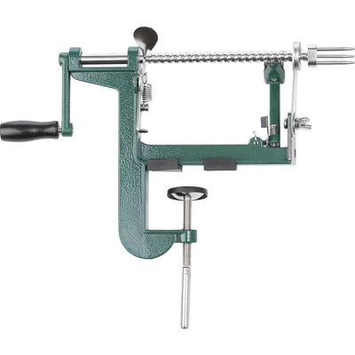Éplucheur de pommes Westmark, avec pince à vis pour montage sur table, 31 x 5,3 x 21 cm, acier inoxydable et aluminium, Traum aux pommes, argent vert, 11432260