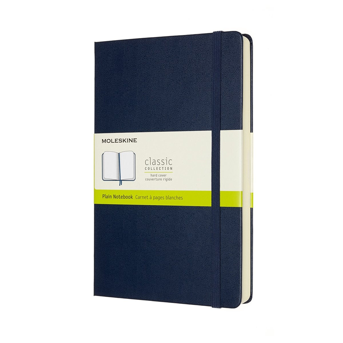 Carnet classique Moleskine - étendu - grand - couverture rigide - vierge - bleu saphir