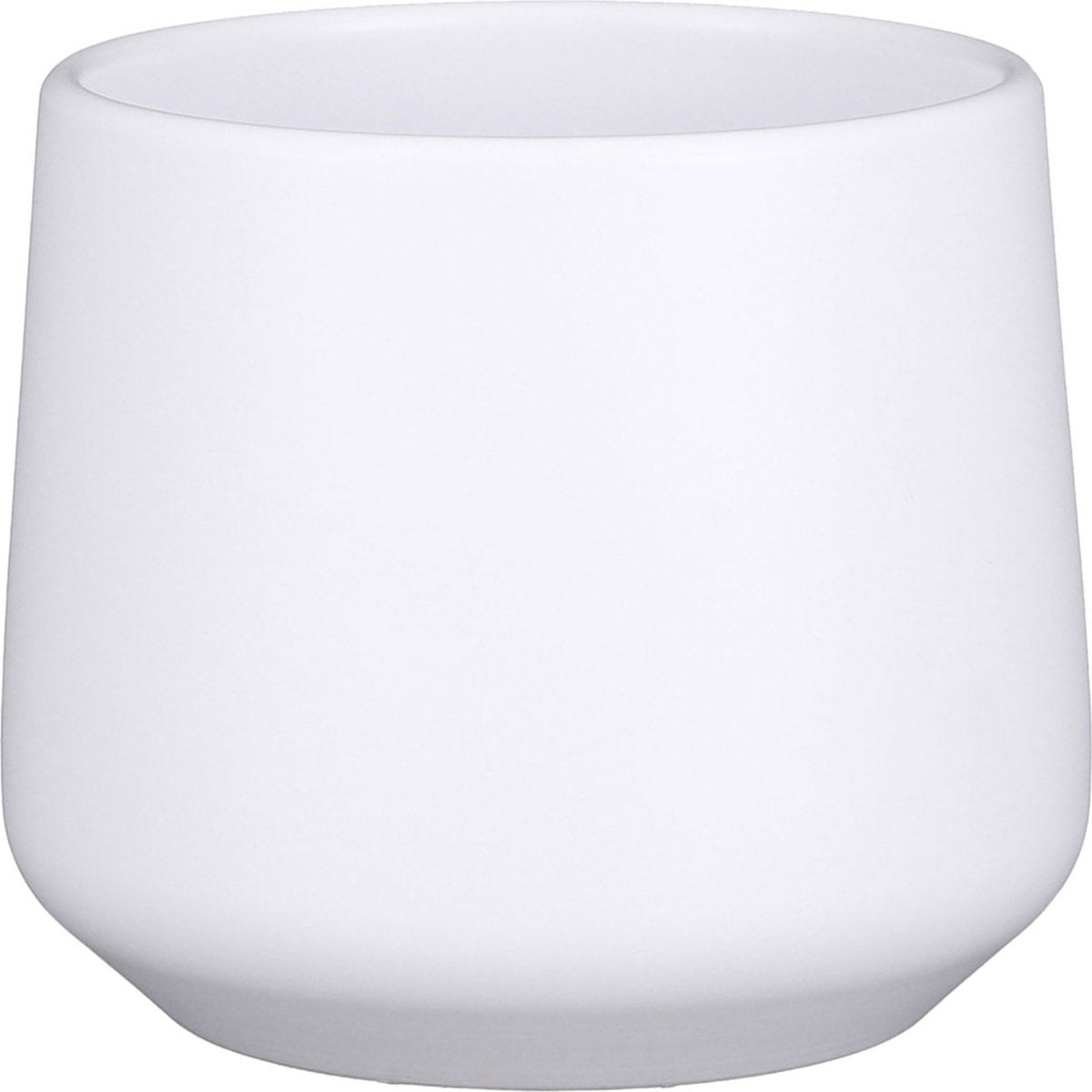 Décorations en mica pot de fleurs pot de fleurs - blanc mat - h14 d15,5 cm - céramique - pour plante d'intérieur
