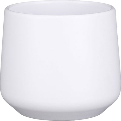 Décorations en mica pot de fleurs pot de fleurs - blanc mat - h14 d15,5 cm - céramique - pour plante d'intérieur