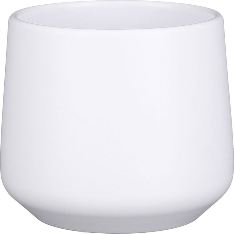Décorations en mica pot de fleurs pot de fleurs - blanc mat - h14 d15,5 cm - céramique - pour plante d'intérieur