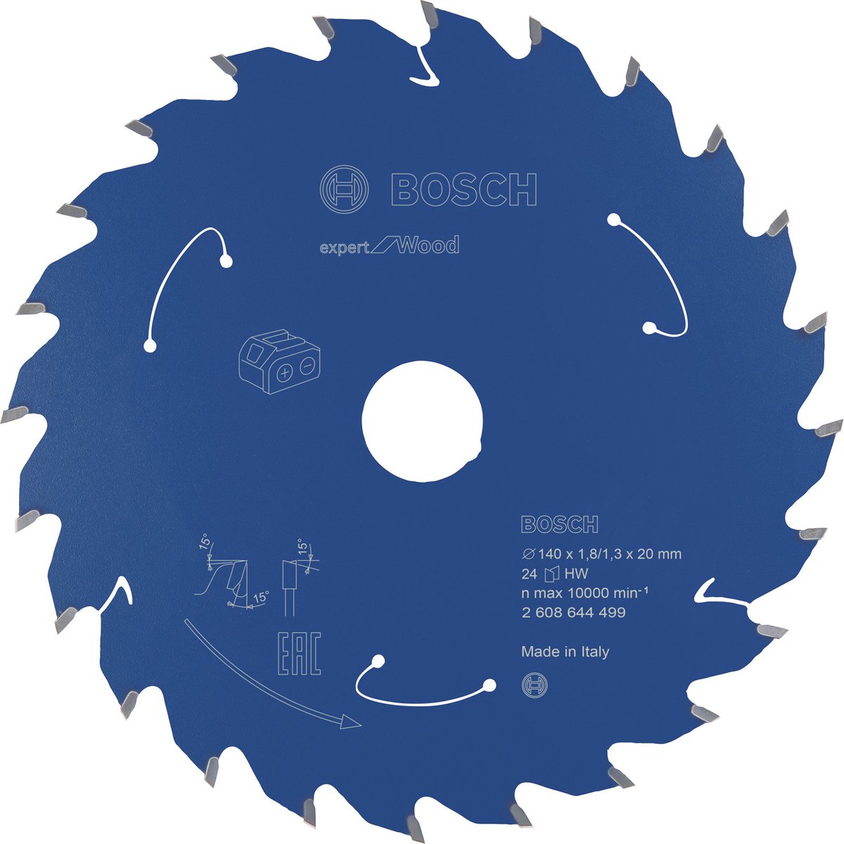 Accessoires Bosch 2608644499 lame de scie circulaire 140 x 20 mm nombre de dents : 24 1 pièce(s)