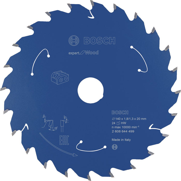 Accessoires Bosch 2608644499 lame de scie circulaire 140 x 20 mm nombre de dents : 24 1 pièce(s)