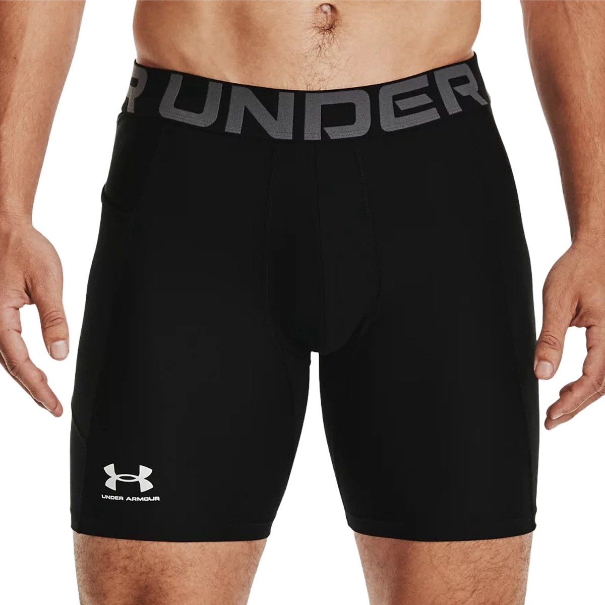 Under Armour UA HG Armour Shorts-BLK Pantalon de sport pour hommes - Noir - Blanc