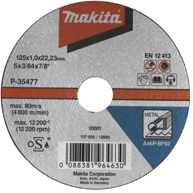 Accessoires Makita disque à tronçonner 115x2,5mm métal - a-85307 - a-85307
