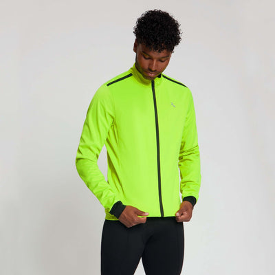 Rogelli core veste de cyclisme hiver - homme - jaune fluo - m