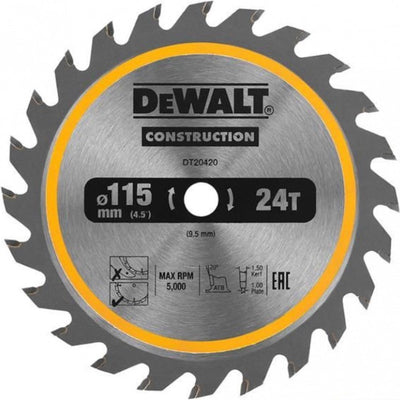 Accessoires Dewalt lame de scie circulaire | 115x10x24t - dt20420-qz