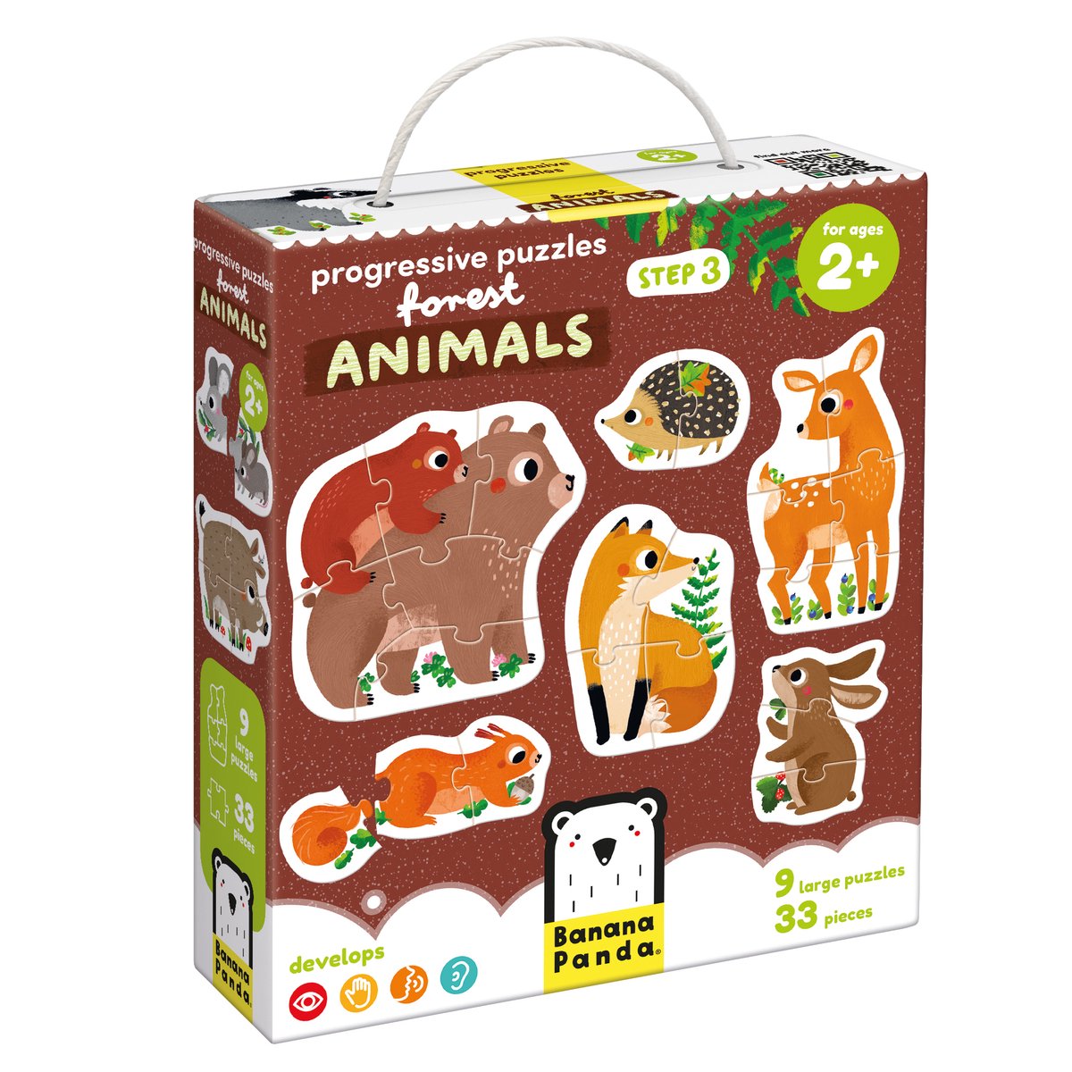 Banana Panda - Puzzles montant des animaux forestiers - 33e.