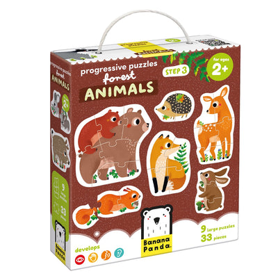 Banana Panda - Puzzles montant des animaux forestiers - 33e.