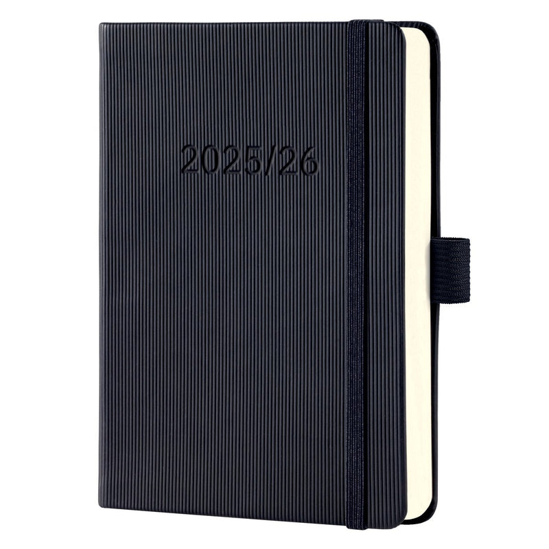 Agenda hebdomadaire Sigel conceptum - format a6 - année 2025 2026 - 18 mois - noir - couverture rigide - si-c2602