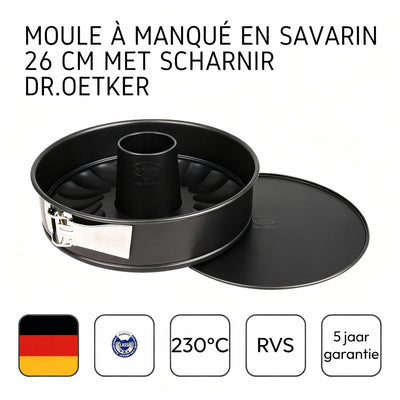 Dr. oetker - moule à charnière 'tradition' - 26 cm - avec 2 fonds