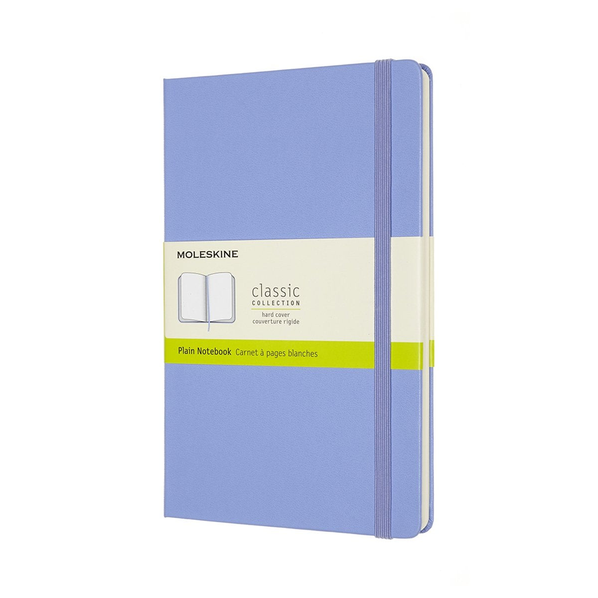 Carnet classique Moleskine - grand - couverture rigide - vierge - bleu hortensia