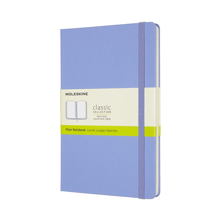 Carnet classique Moleskine - grand - couverture rigide - vierge - bleu hortensia