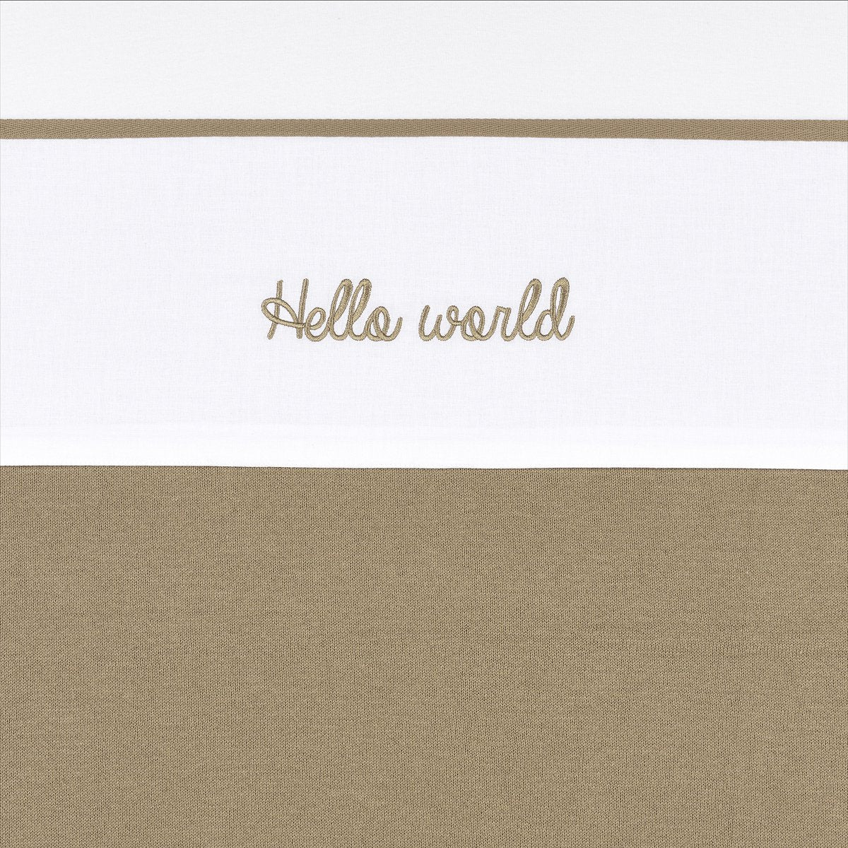 Drap de berceau Meyco baby hello world - taupe - 75x100cm - 0,3 tog