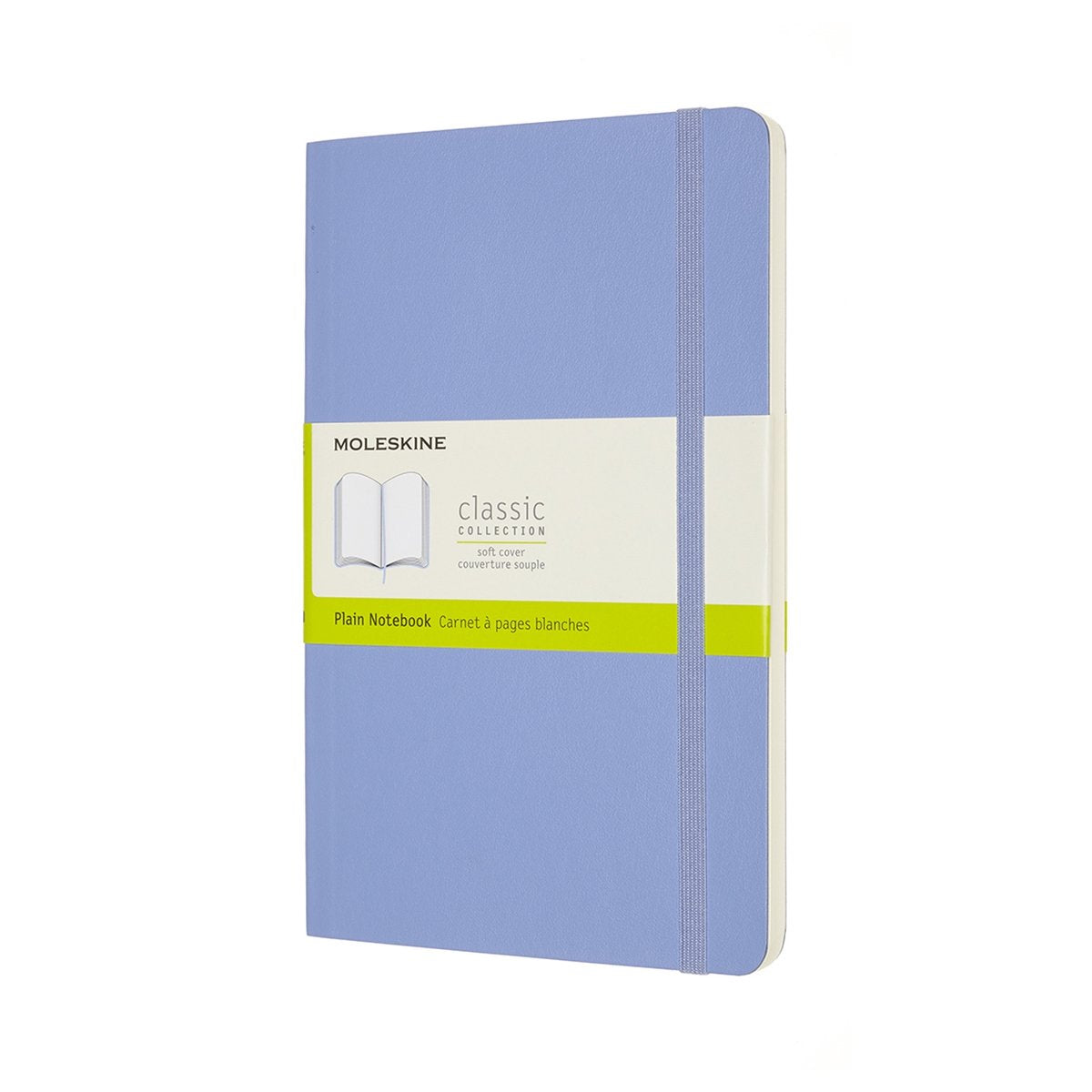 Carnet classique Moleskine - grand - couverture souple - vierge - bleu hortensia